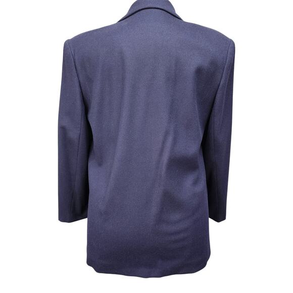 Sag Harbor Vintage Blazer 10 Blue 100% Wool Suit Jacket Workwear Career Classic - Picture 6 of 14